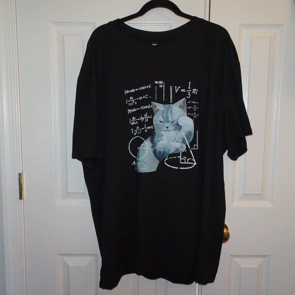 Black Catculations Shein Manfinity TShirt